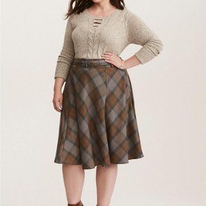 Torrid Outlander Tartan Plaid Midi Skirt